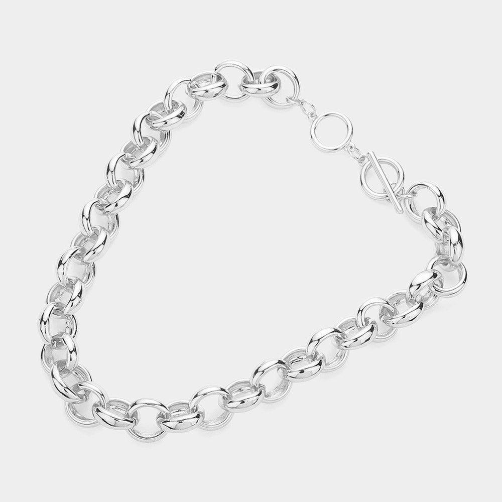Chunky Metal Chain Choker Necklace - Jewelry Store by Erik Rayo