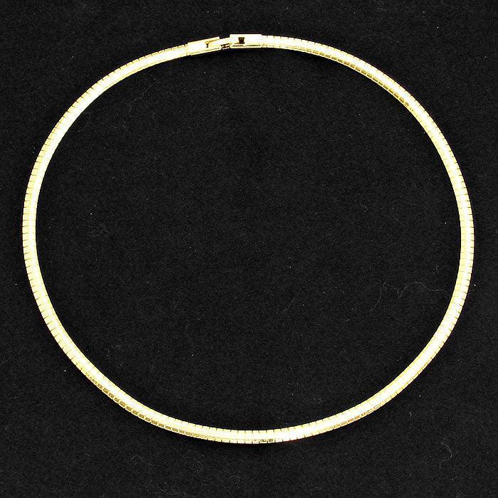 Gold Metal Omega Choker Necklace - Jewelry Store by Erik Rayo