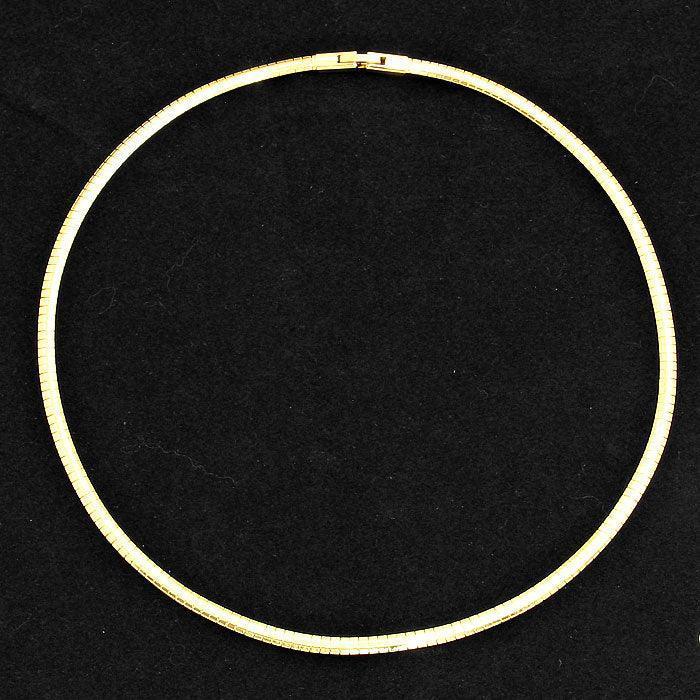 Gold Metal Omega Choker Necklace - Jewelry Store by Erik Rayo
