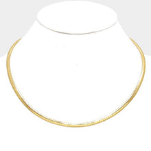 Load image into Gallery viewer, Gold Metal Omega Choker Necklace
