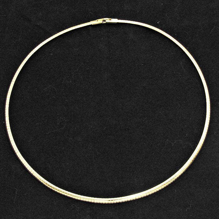 Gold 20" Metal Omega Choker Necklace - Jewelry Store by Erik Rayo