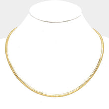 Load image into Gallery viewer, Gold 20&quot; Metal Omega Choker Necklace
