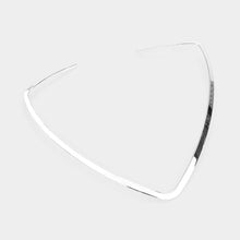 Load image into Gallery viewer, Silver V Shape Omega Metal Open Choker Necklace
