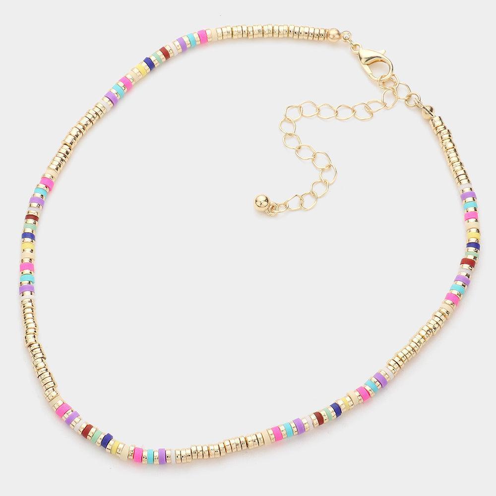 Heishi Bead Accented Choker Necklace - Jewelry Store by Erik Rayo