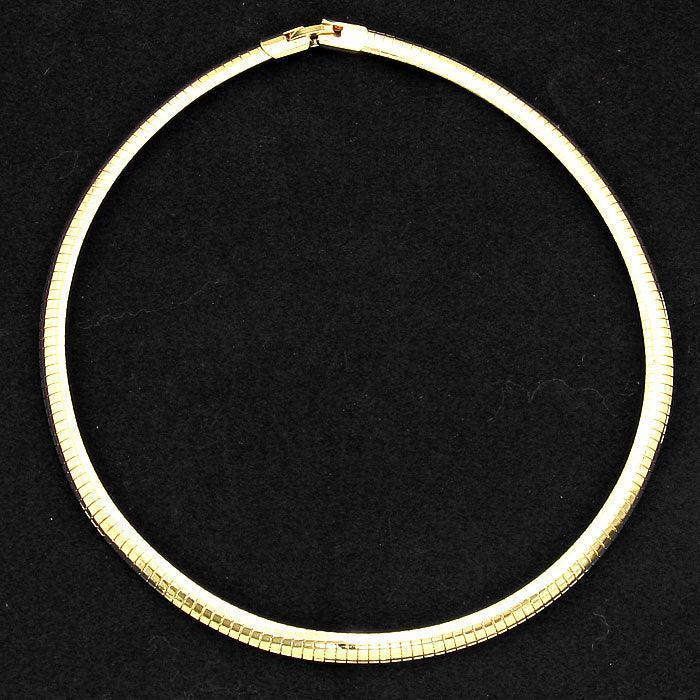 Gold Metal Omega Choker Necklace - Jewelry Store by Erik Rayo