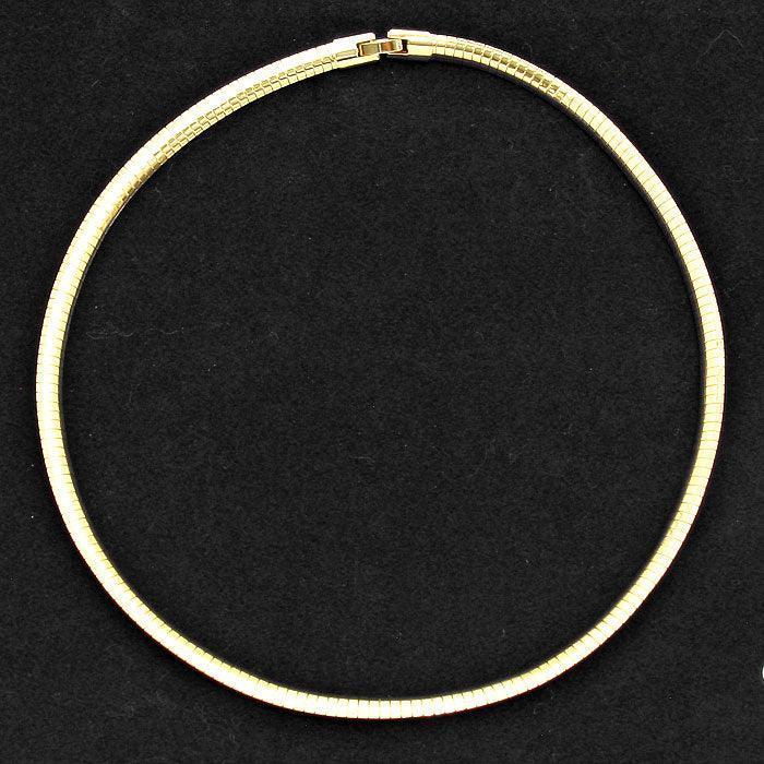 Gold Metal Omega Choker Necklace - Jewelry Store by Erik Rayo