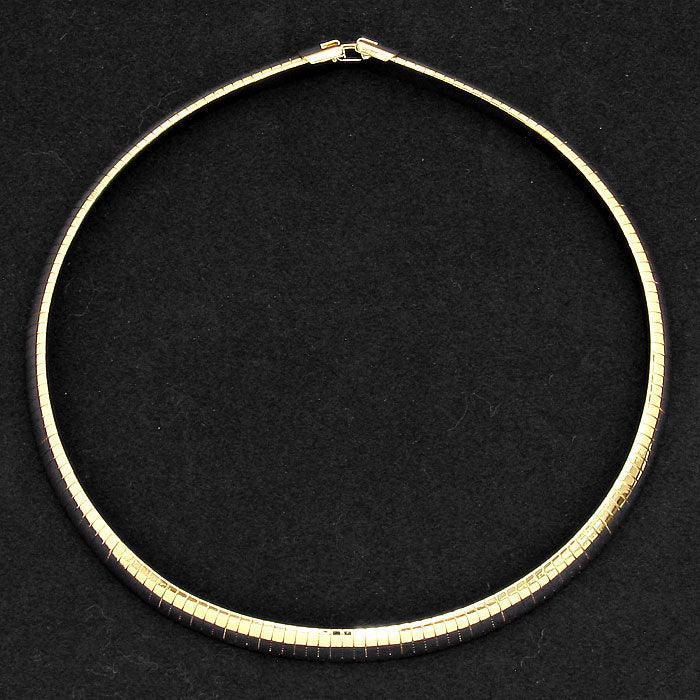 Gold 16" Metal Omega Choker Necklace - Jewelry Store by Erik Rayo