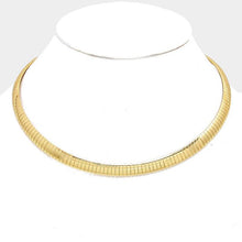 Load image into Gallery viewer, Gold 16&quot; Metal Omega Choker Necklace
