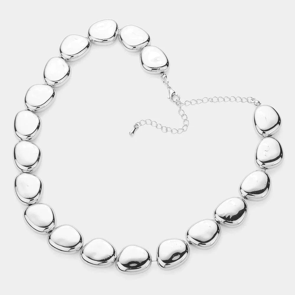 Metal Pebble Choker Necklace - Jewelry Store by Erik Rayo