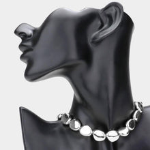 Load image into Gallery viewer, Metal Pebble Choker Necklace
