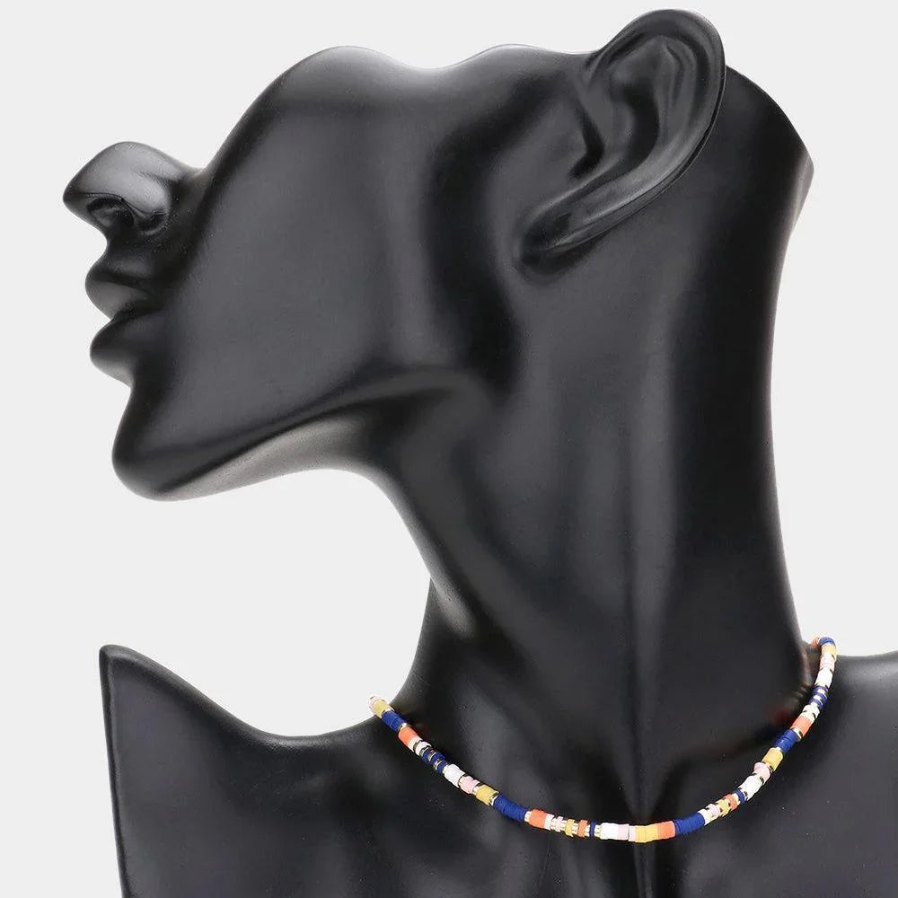 Heishi Beaded Choker Necklace - Jewelry Store by Erik Rayo