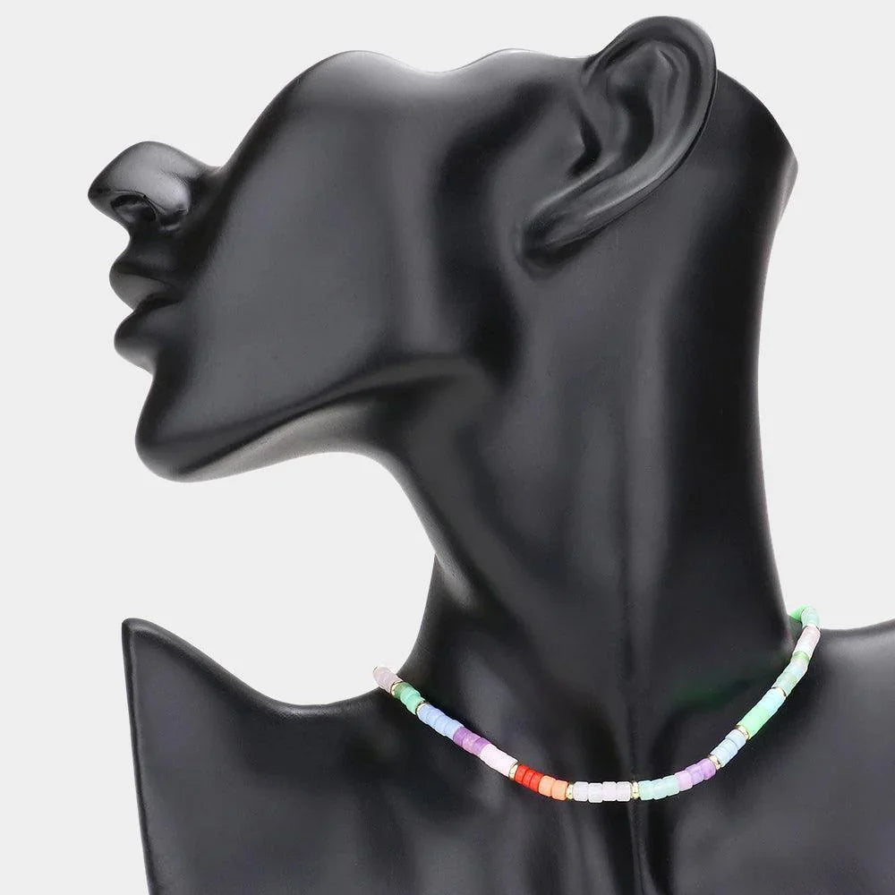 Colorful Beaded Choker Necklace - Jewelry Store by Erik Rayo