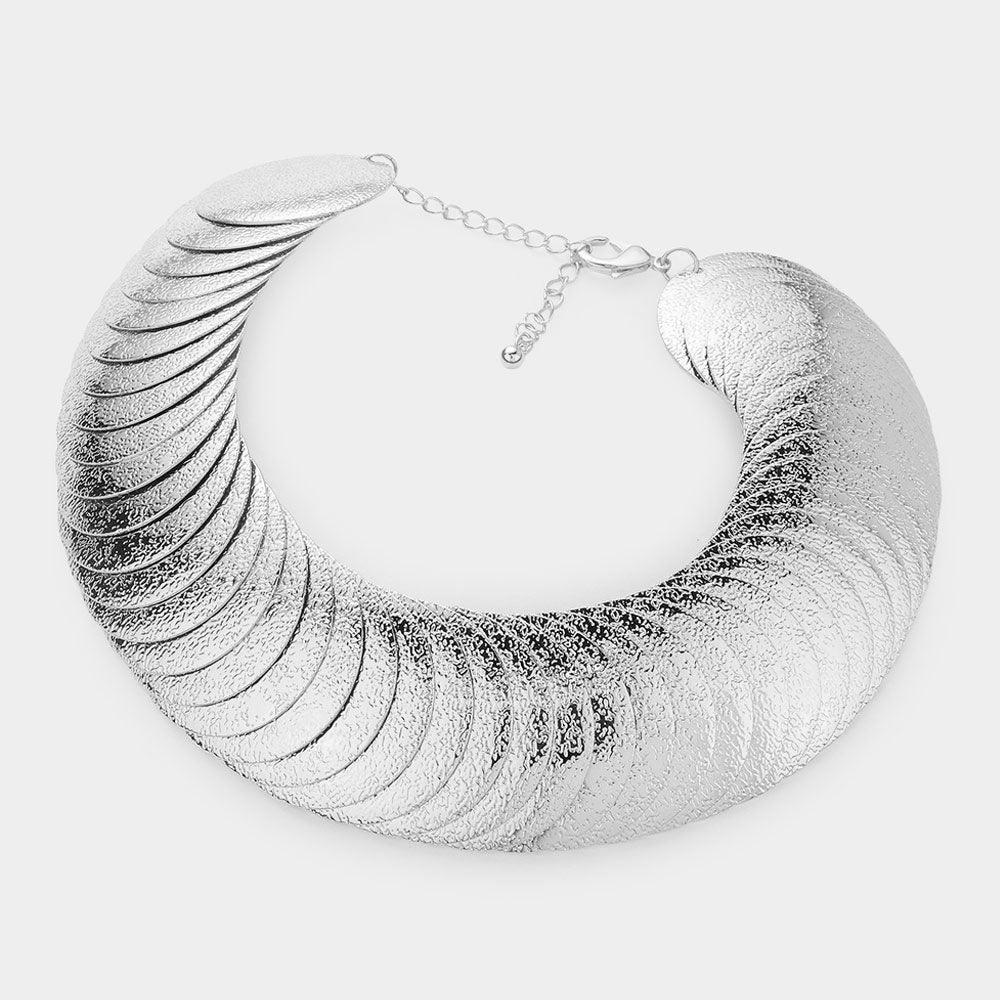 Textured Metal Choker Necklace - Jewelry Store by Erik Rayo