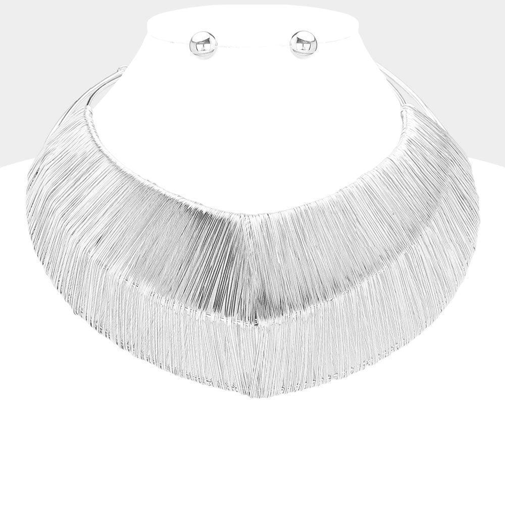 Metal Wire Wrapped Chunky Choker Necklace - Jewelry Store by Erik Rayo