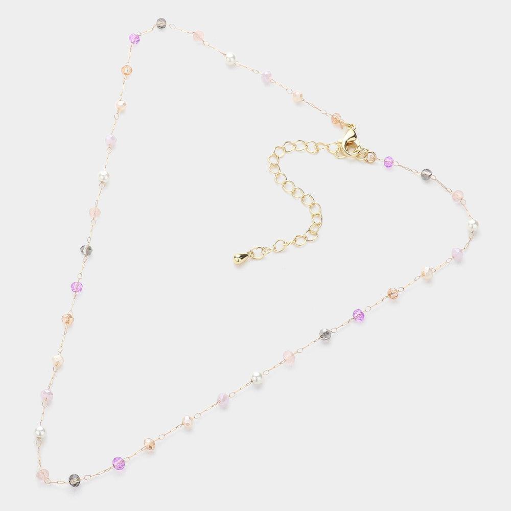 Gold Multi Beads Station Choker Necklace - Jewelry Store by Erik Rayo