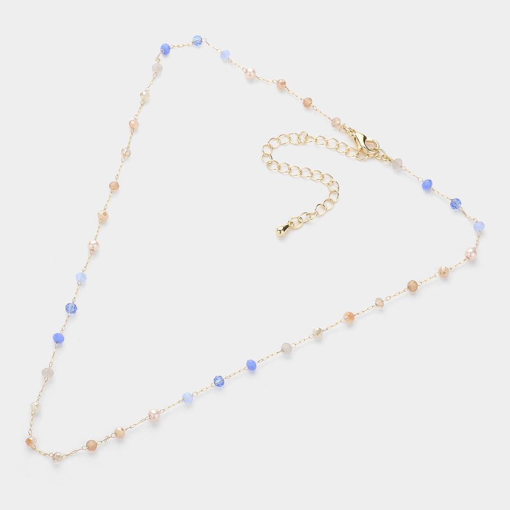 Gold Multi Beads Station Choker Necklace - Jewelry Store by Erik Rayo