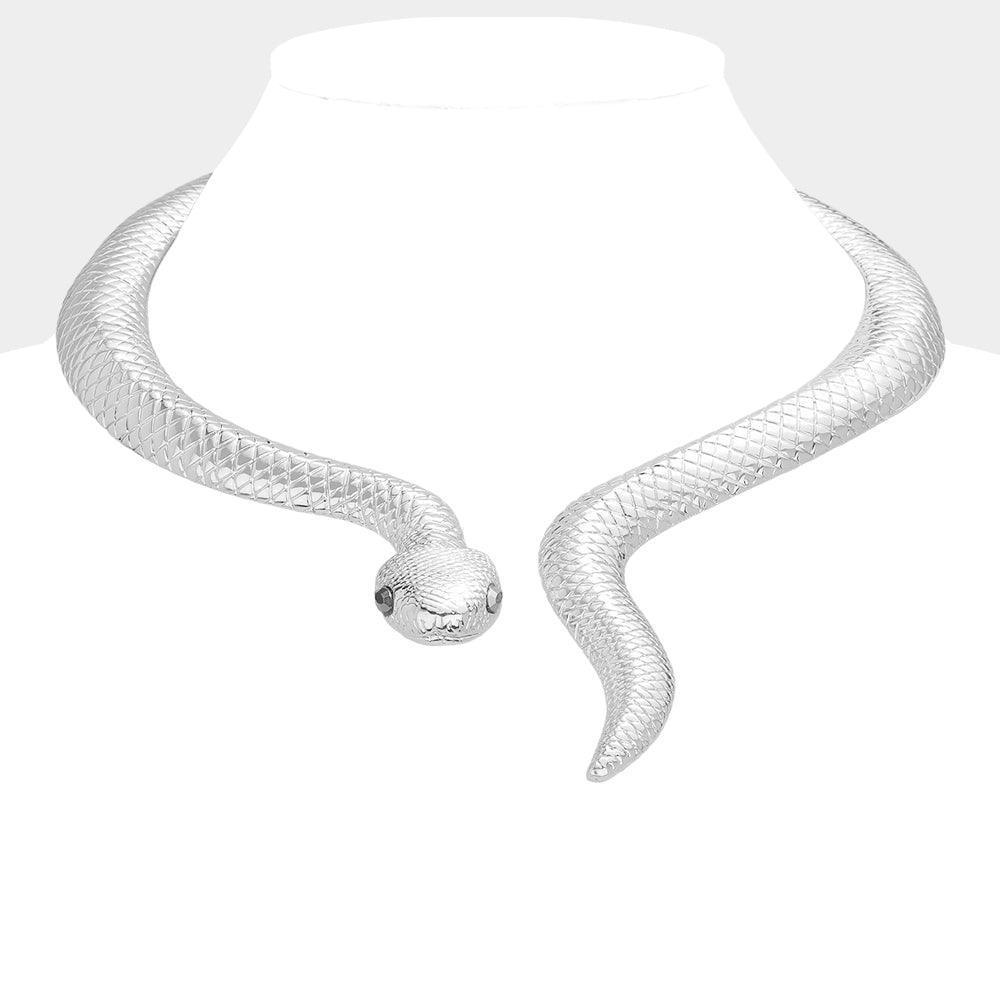 Snake Python Wrap Collar Necklace - Jewelry Store by Erik Rayo