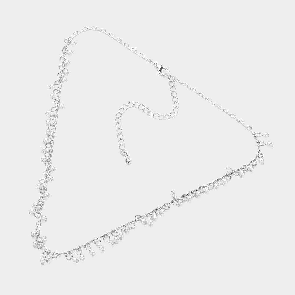 White Pearl Strand Choker Necklace - Jewelry Store by Erik Rayo