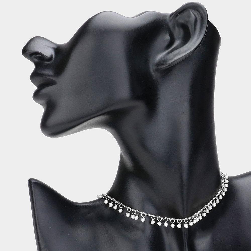 White Pearl Strand Choker Necklace - Jewelry Store by Erik Rayo