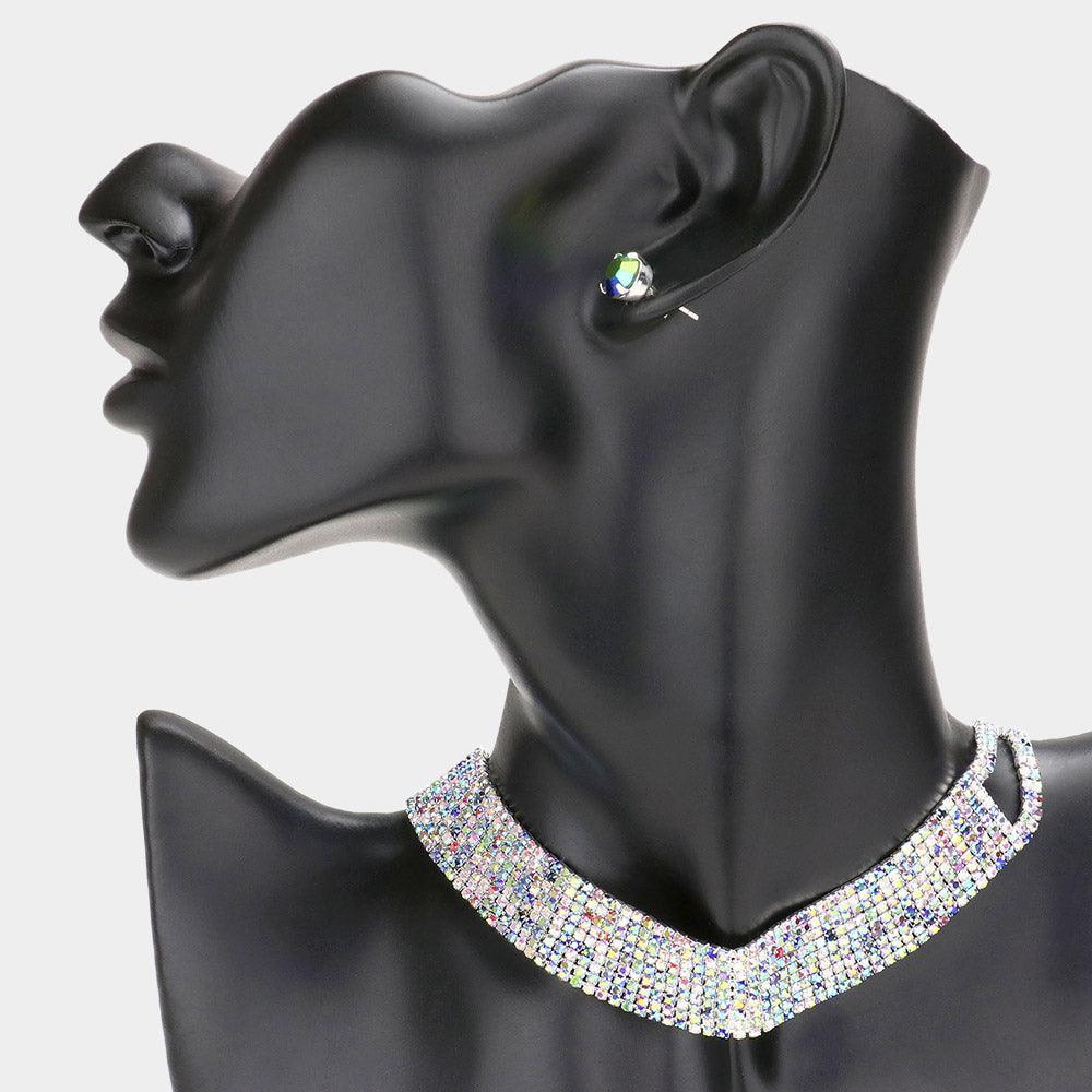 Choker Necklace Rhinestone Paved - Jewelry Store by Erik Rayo