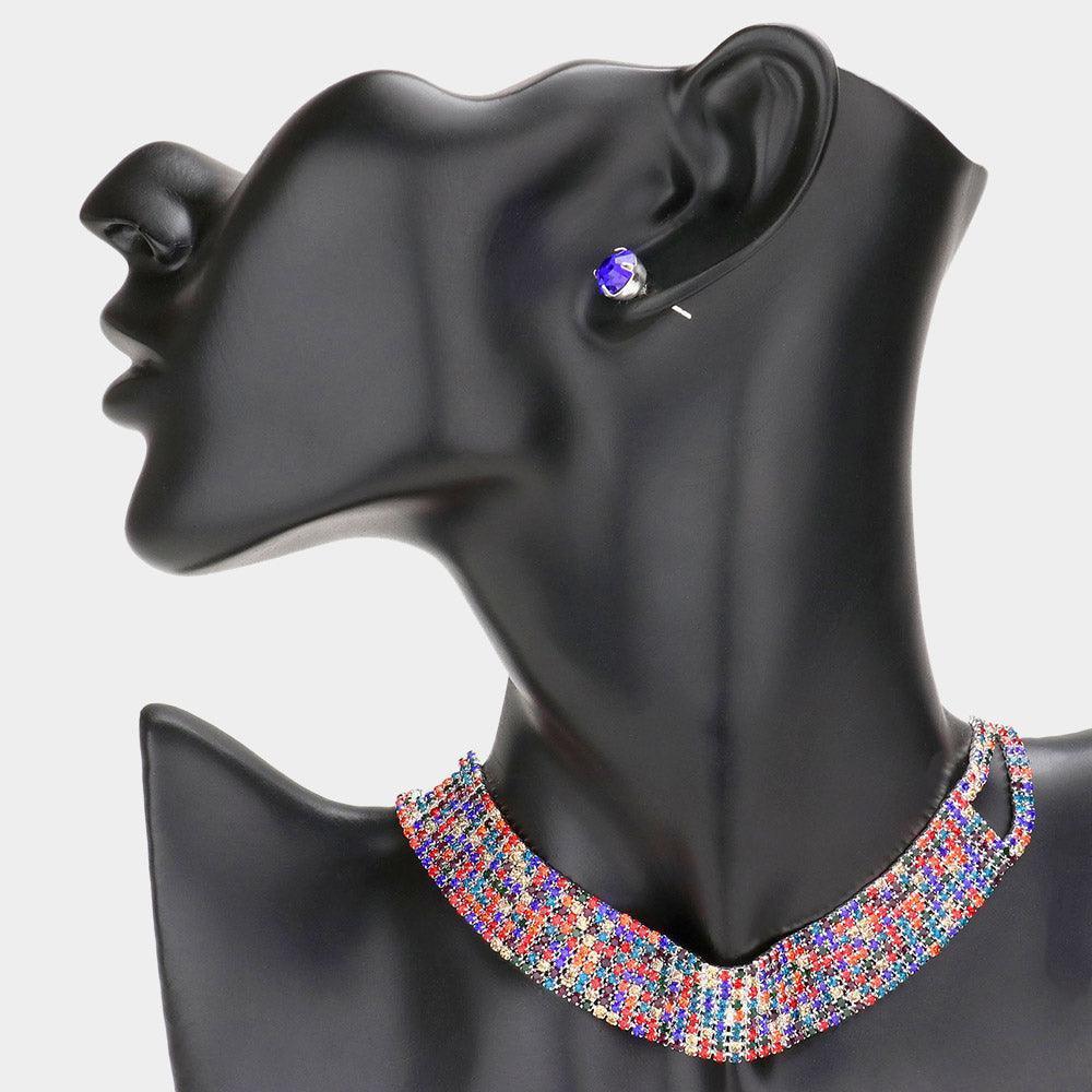 Choker Necklace Rhinestone Paved - Jewelry Store by Erik Rayo