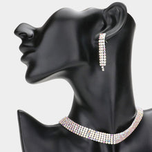 Load image into Gallery viewer, Silver Necklace Rhinestone Paved
