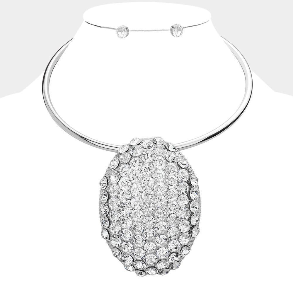 Bubble Stone Cluster Oval Evening Choker Necklace - Jewelry Store by Erik Rayo