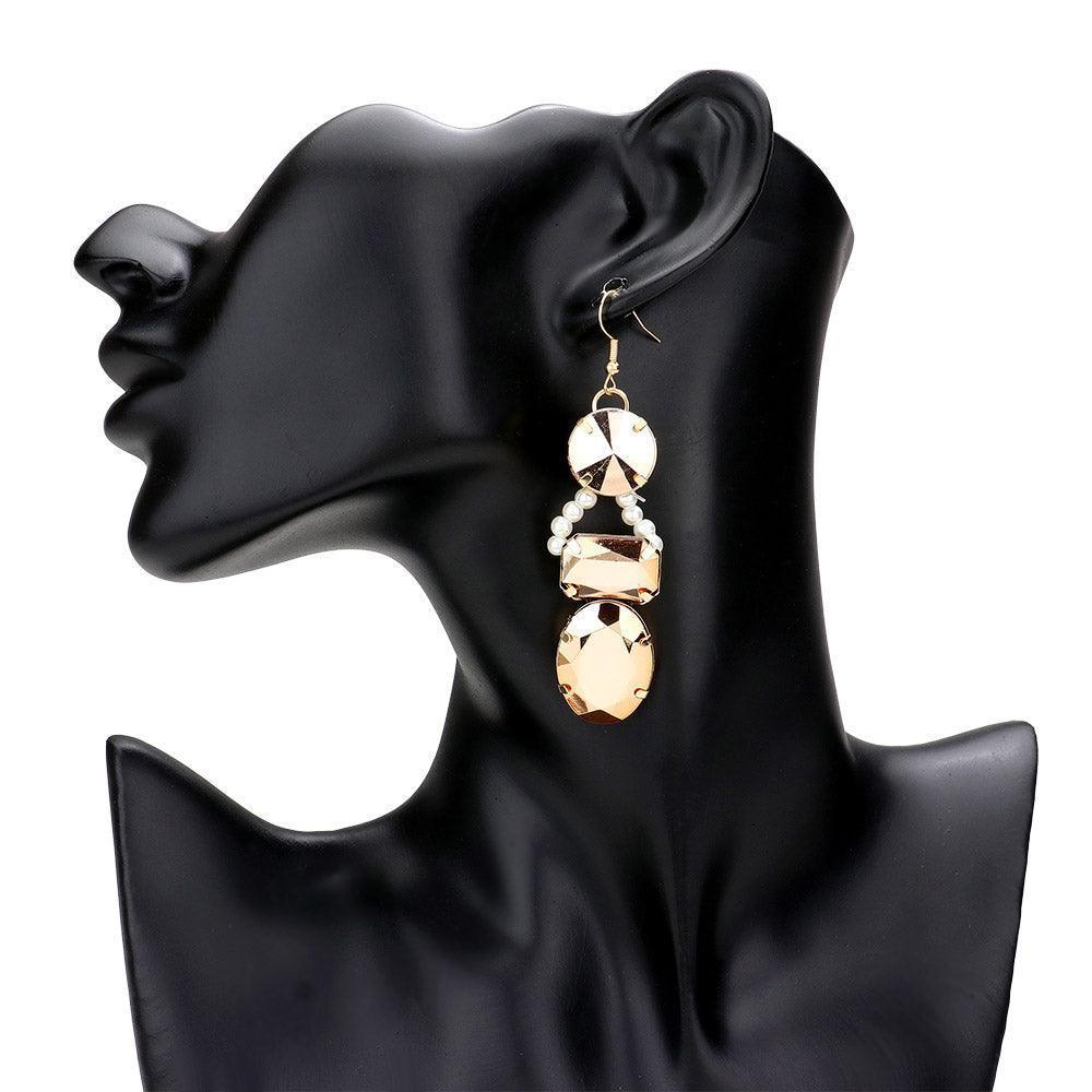 Gold Multi Stone Cluster Bib Choker Evening Necklace - Jewelry Store by Erik Rayo