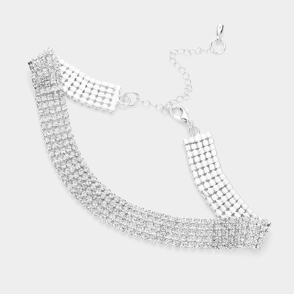 Rhinestone Choker Necklace - Jewelry Store by Erik Rayo