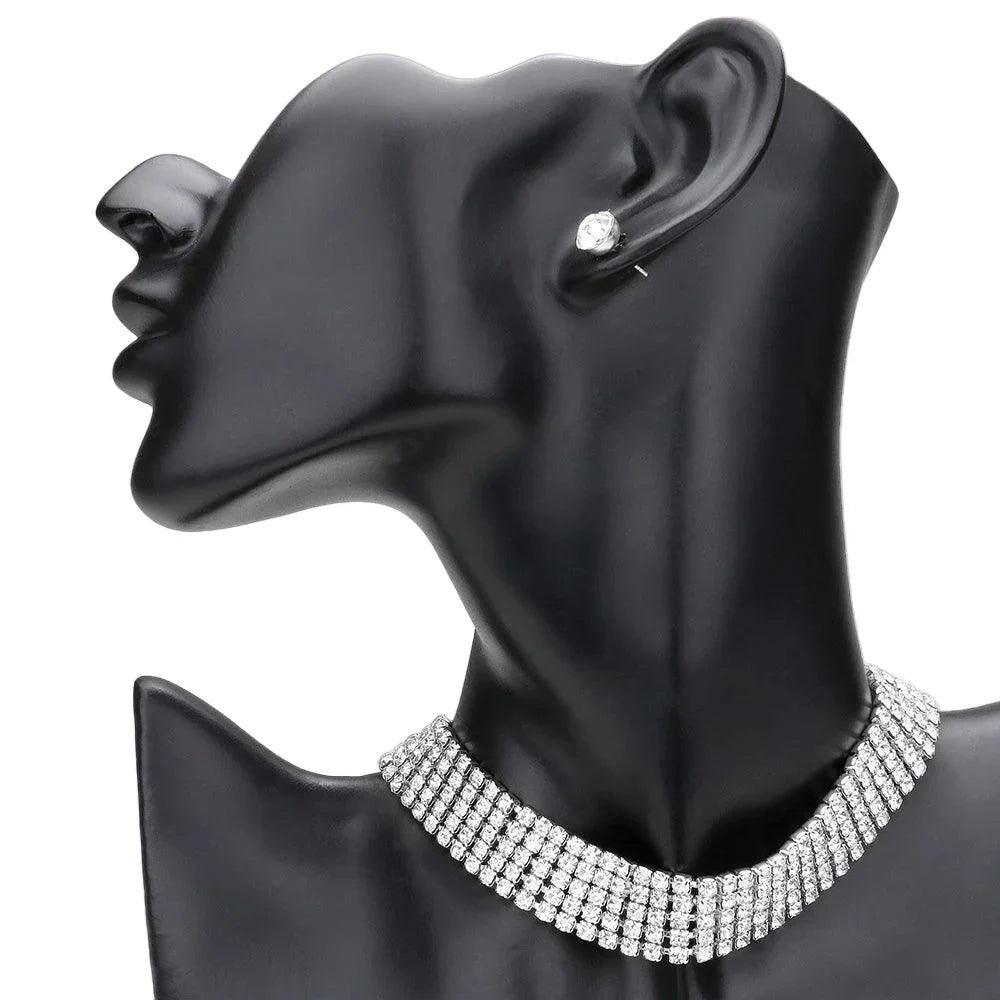Rhinestone Choker Necklace - Jewelry Store by Erik Rayo