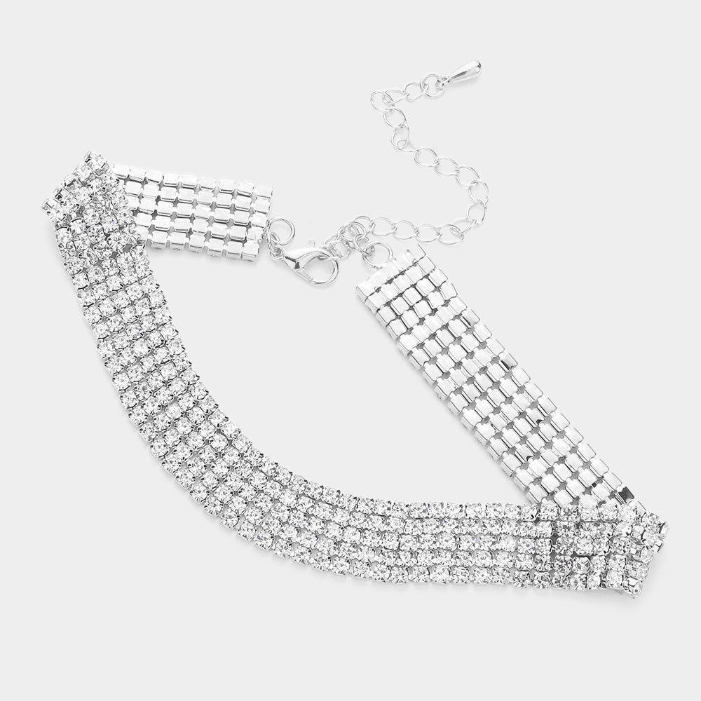 Rhinestone Choker Necklace - Jewelry Store by Erik Rayo