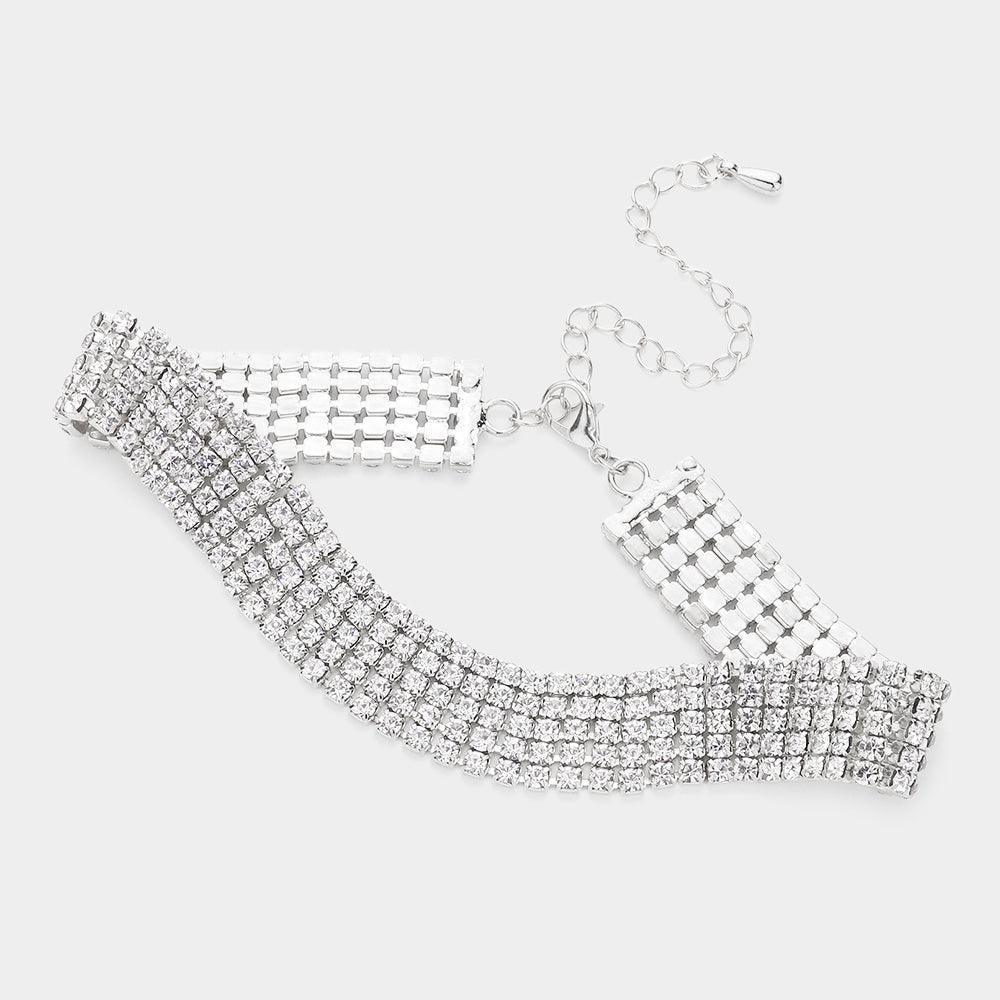 Rhinestone Choker Necklace - Jewelry Store by Erik Rayo