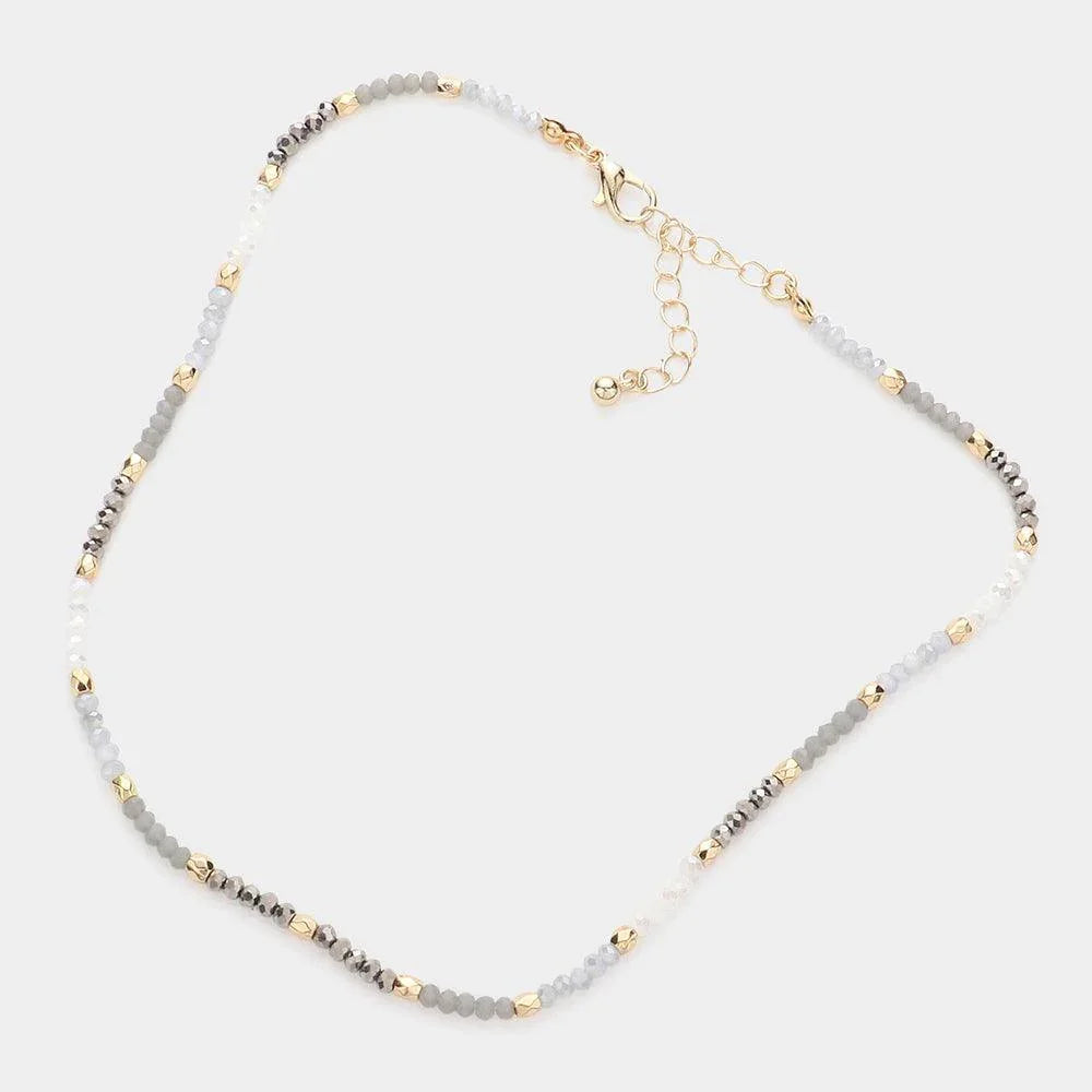 Faceted Beaded Choker Necklace - Jewelry Store by Erik Rayo