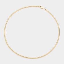 Load image into Gallery viewer, Gold 16 Inch Omega Chain Choker Necklace
