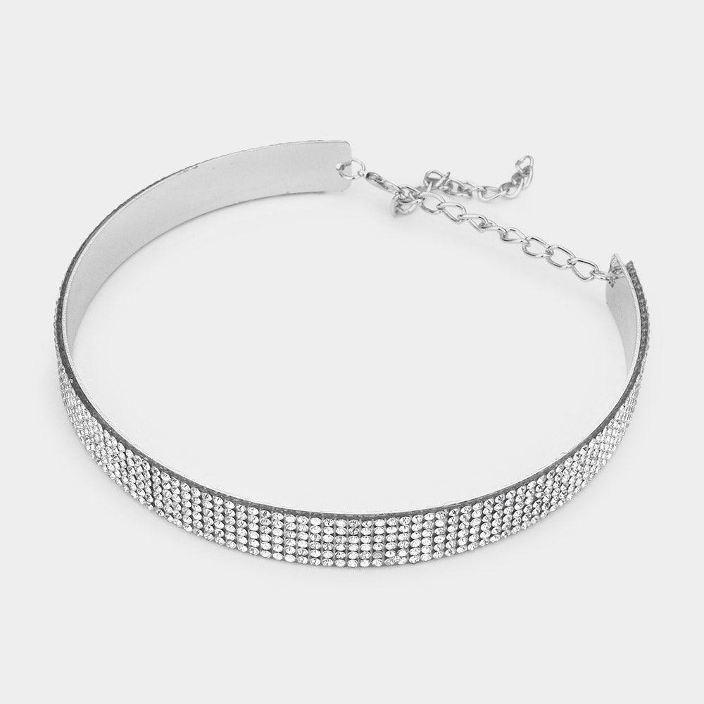 Pave Crystal Rhinestone Choker Necklace - Jewelry Store by Erik Rayo