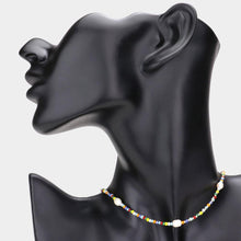 Load image into Gallery viewer, Pearl Accented Faceted Beaded Choker Necklace
