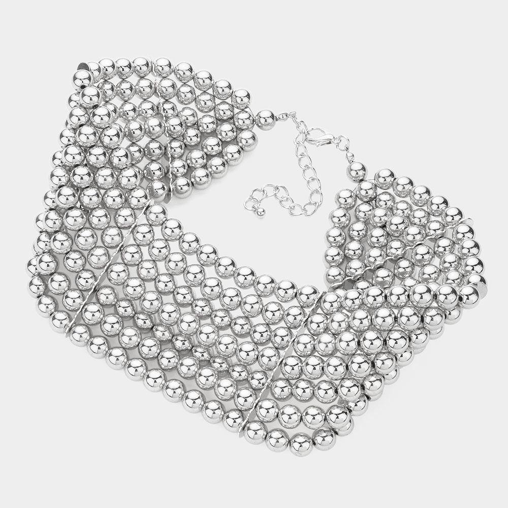 Metal Ball Multi Layered Choker Necklace - Jewelry Store by Erik Rayo