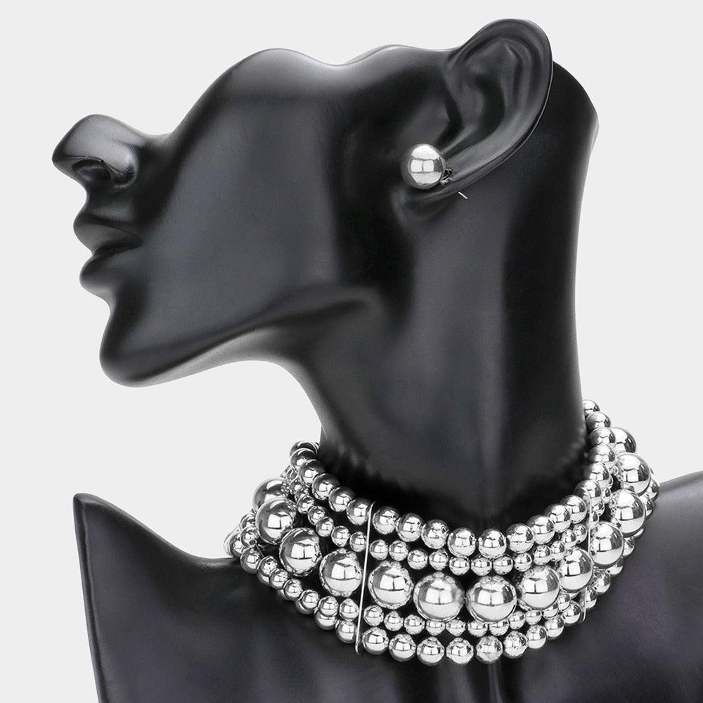 Metal Bubble Choker Necklace - Jewelry Store by Erik Rayo
