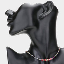 Load image into Gallery viewer, Natural Stone Pointed Faceted Beaded Choker Necklace
