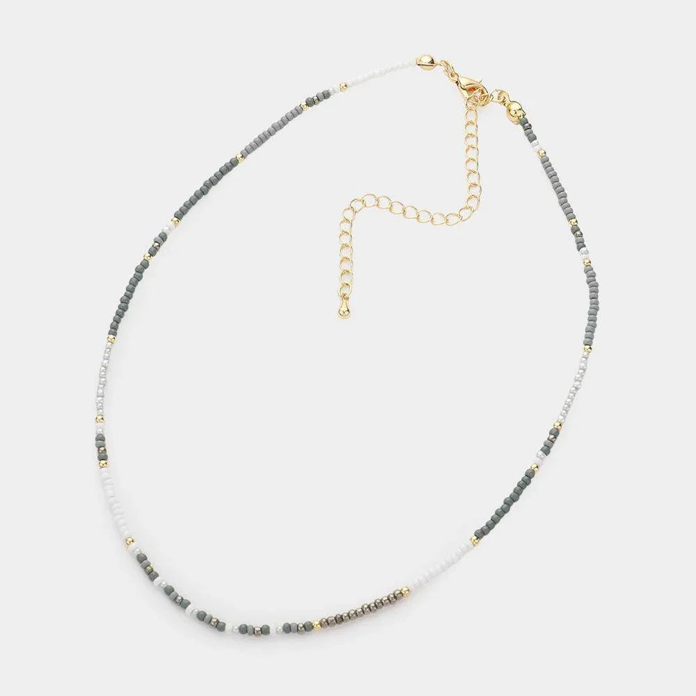 Seed Beaded Choker Necklace - Jewelry Store by Erik Rayo