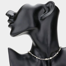 Load image into Gallery viewer, Pearl Accented Faceted Beaded Choker Necklace
