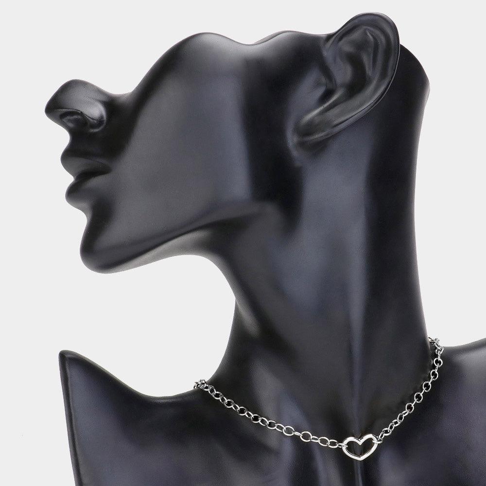 Heat Metal Pointed Chain Choker Necklace - Jewelry Store by Erik Rayo
