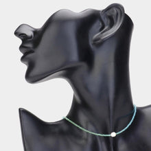 Load image into Gallery viewer, Blue Pearl Pointed Faceted Beaded Choker Necklace
