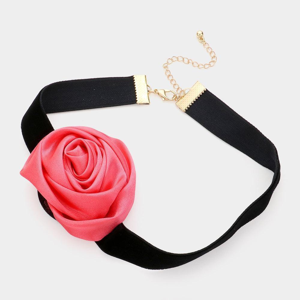 Fabric Flower Choker Necklace - Jewelry Store by Erik Rayo