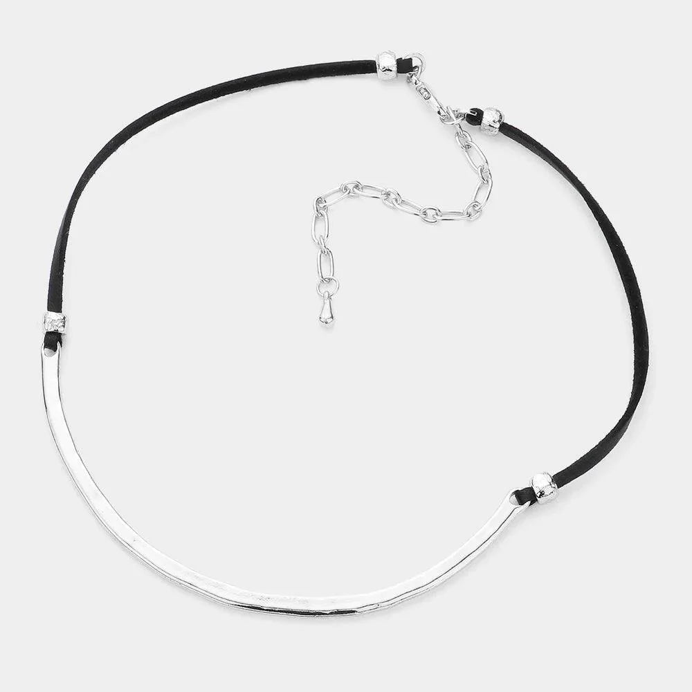 Curved Metal Choker Necklace - Jewelry Store by Erik Rayo