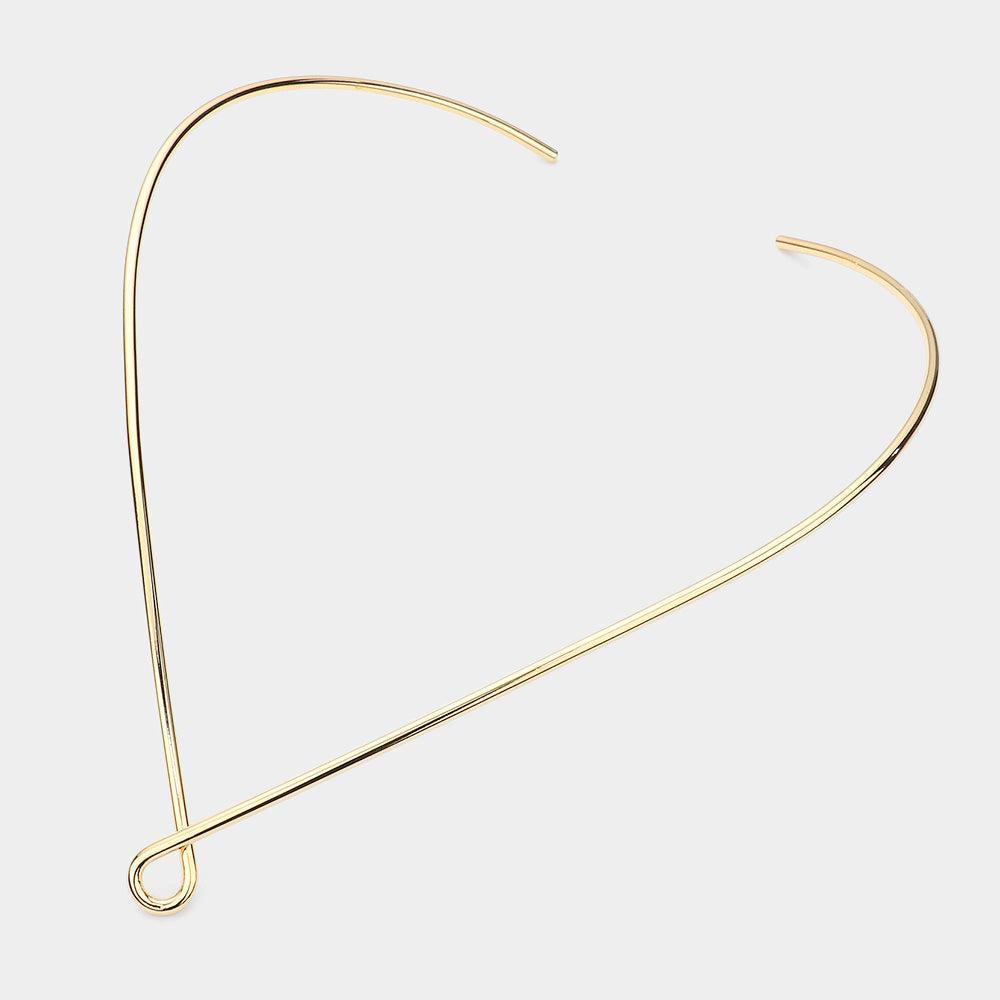 Gold Open Metal Choker Necklace - Jewelry Store by Erik Rayo