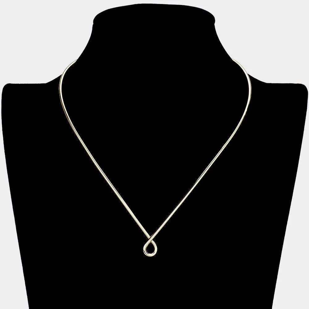 Gold Open Metal Choker Necklace - Jewelry Store by Erik Rayo