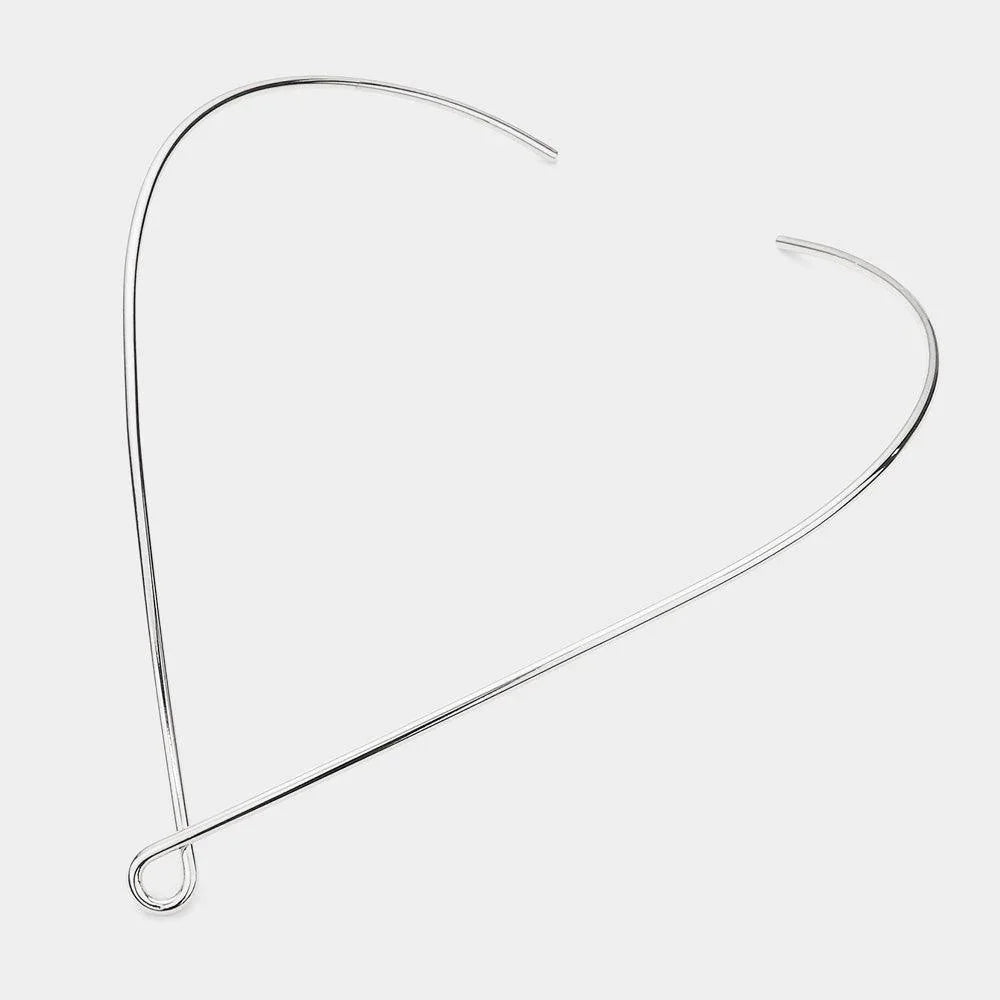 Silver Open Metal Choker Necklace - Jewelry Store by Erik Rayo