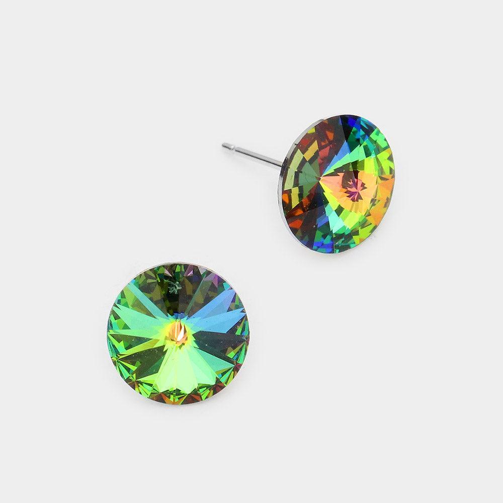 10 mm Round Crystal Stud Earrings - Jewelry Store by Erik Rayo