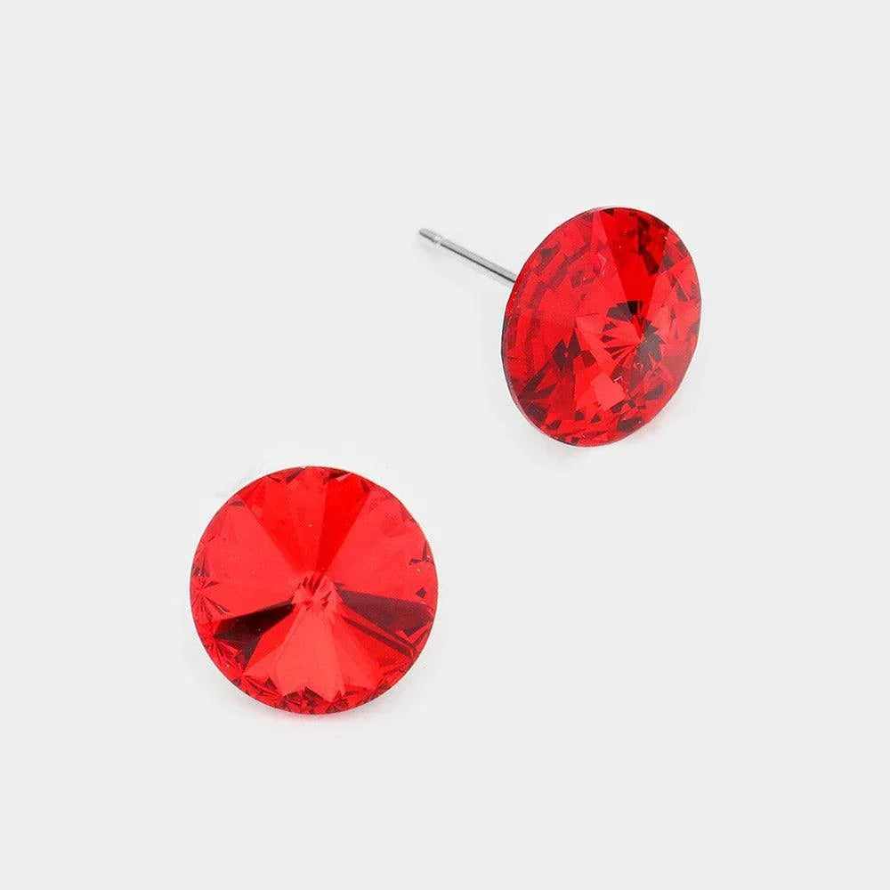 10 mm Round Crystal Stud Earrings - Jewelry Store by Erik Rayo